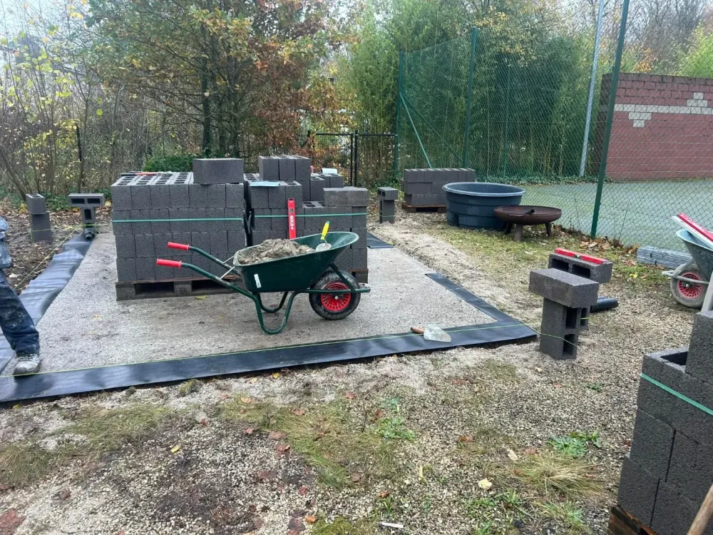 Construction mur beton